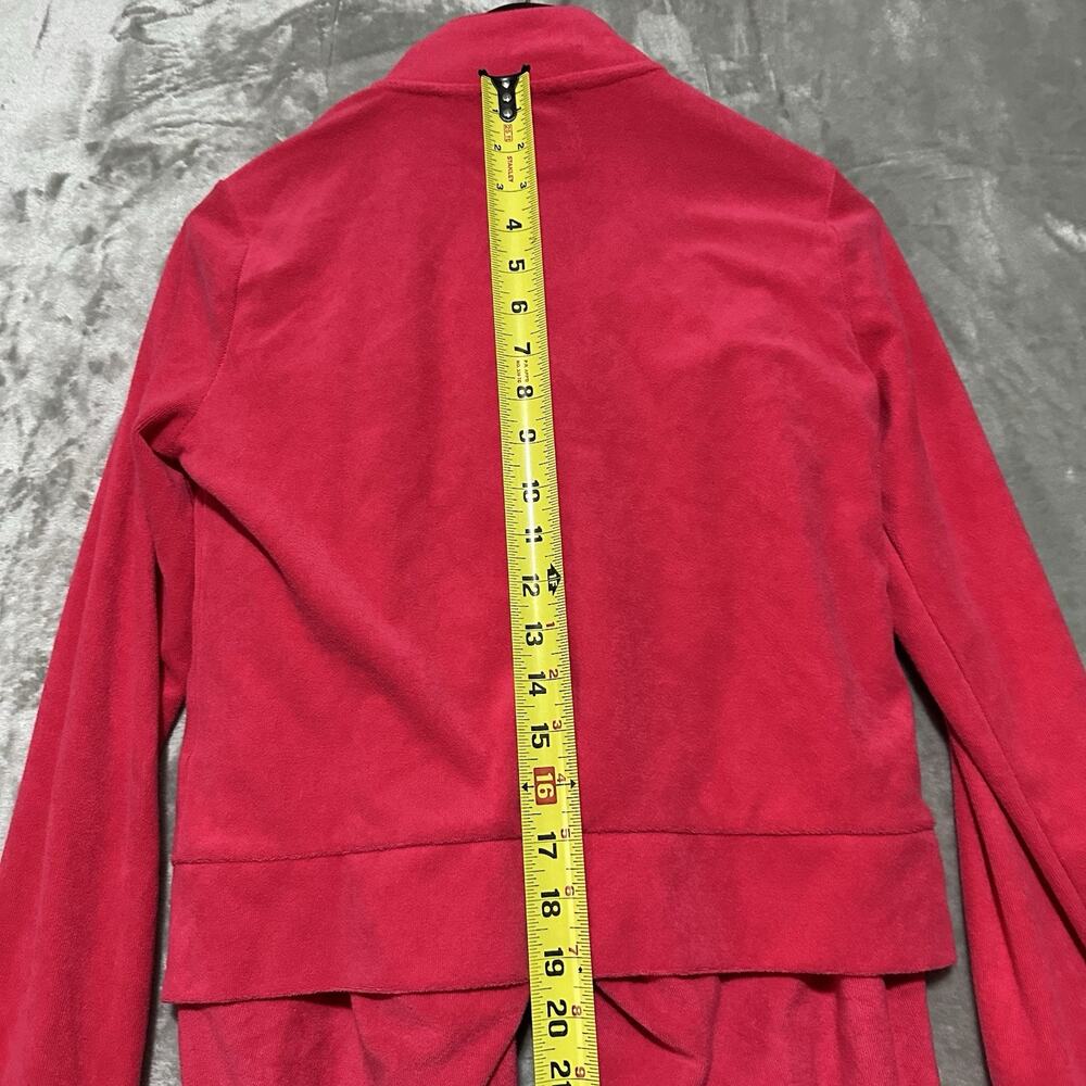 Juicy Couture Watermelon Tracksuit Womens S Pink Terry Cloth‎ Jacket Pants Set - Picture 3 of 10